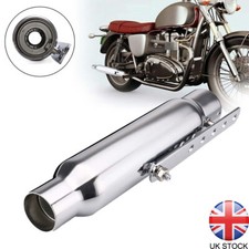 Short chrome exhaust silencer - short,
