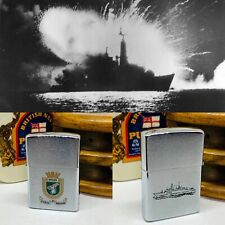 Amazing & Very Rare Royal Navy HMS Antelope Chrome Zippo (d.1981)