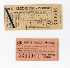 Lyon, France vintage bus rail