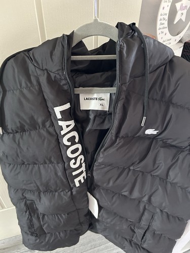 Lacoste men black - black, hooded