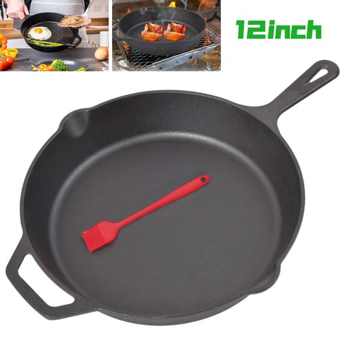 Large cast iron skillet - 12",