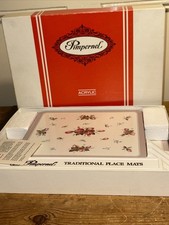 Pimpernel large  placemats vintage unused boxed 6 + 2 floral VGC made England 