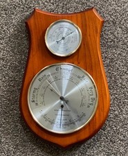 Vintage WEATHERMASTER Wood Mount Wall Hanging Barometer/Thermometer/Hygrometer