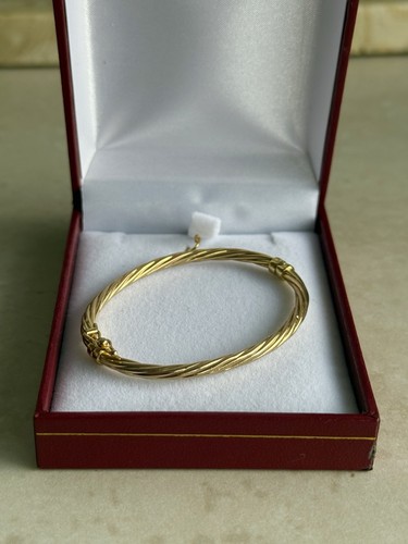 9ct yellow gold baby bangle - yellow,