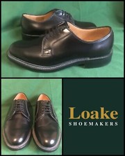 Rrp £250 : LOAKE : 771B : Black Leather Derby Shoes : Good Condition : U.K. 6.5