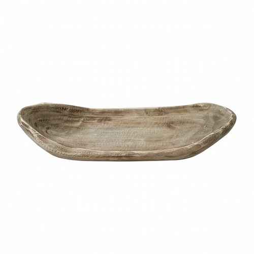 Boat shaped serving tray - boat-shaped, brown