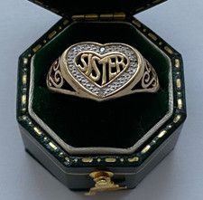 9CT GOLD DIAMOND RING HEART