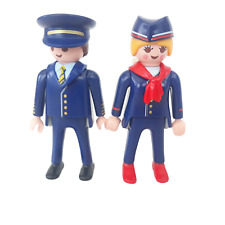 Playmobil City Jet Plane 5395 Pilot Figure and St Air Stewardess Figures