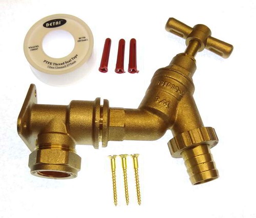 Outside tap with brass - outside,