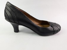 Eurosoft By Sofft Black Leather Mid Heel Shoes Uk 7