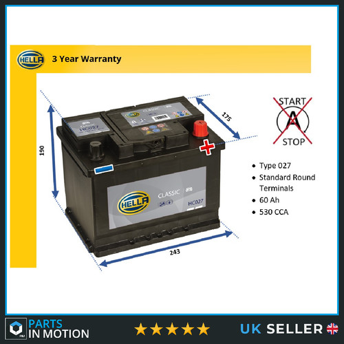 Hella classic car battery - hella,