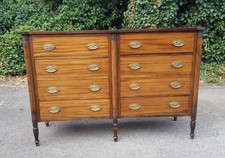 REGENCY STYLE MAHOGANY CHEST OF 8 DRAWERS