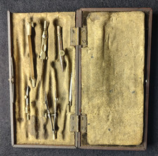 Vintage Drafting Set in Wooden