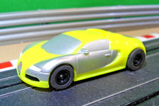 Micro Scalextric 1:64 Slot Car 2015 Bugatti Veyron Yellow Hyper Car 12V SERVICED