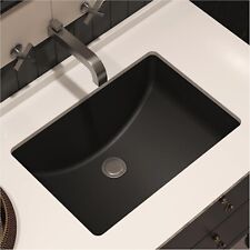 MEJE #202F-Black Vessel Sink Rectangle Undermount Bathroom Sink Black