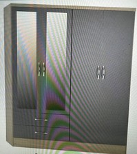wardrobe - 4 door with 2 drawers and mirror. dimensions - 52D*154W*183H
