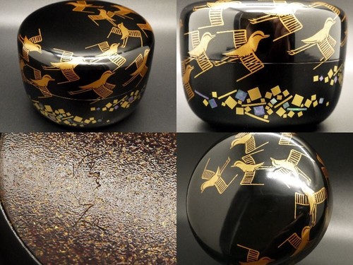 Japan lacquer wooden - lacquer, caddy