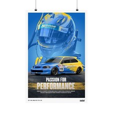 Honda Civic EK9 Poster Matte