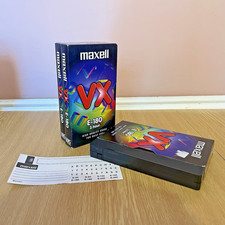 3 Blank VHS Tapes Maxell VX E180 3 hour New Unsealed E-180