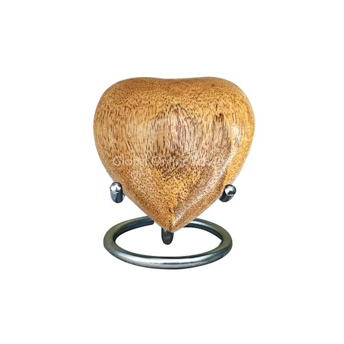 Wooden heart keepsake urn for - heart,