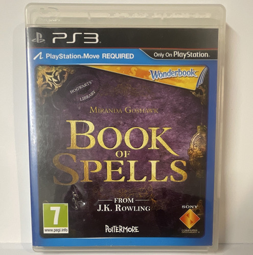 Sony book spells wonderbook - of,