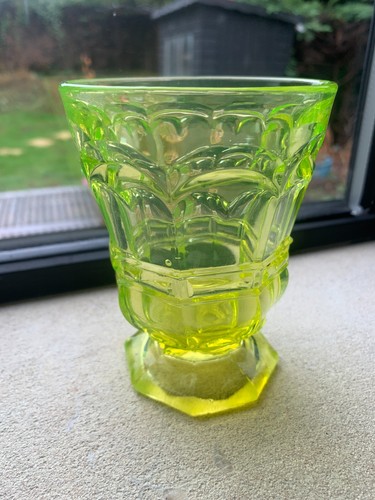 French uranium glass goblet - , /