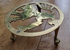 Rampant Lion Brass Trivet