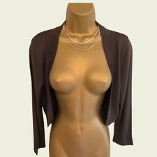 Planet Dark Mink Ribbed Shrug