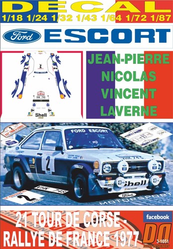 Decal ford escort - rs, 1800