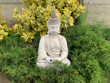 Concrete large Buddha statue Stone garden zen meditating lotus Buddha ornament