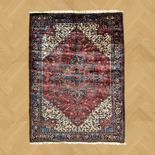 Vintage cleaned heriz - &, rug