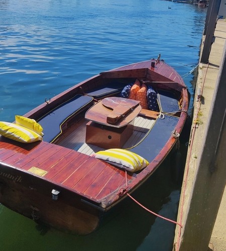 Classic motor boat inboard - boat,