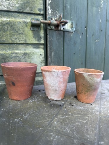 Vintage clay terracotta hand - terracotta,