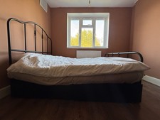 IKEA Sagstua Double / Queen Metal Bed Frame Black