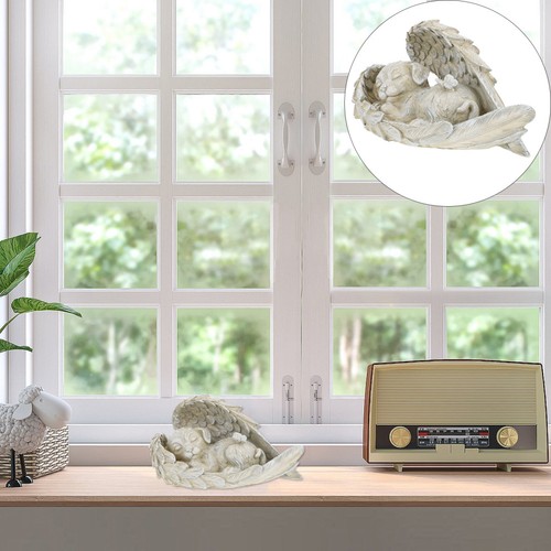 1pc angel dog figurine - 1pc,