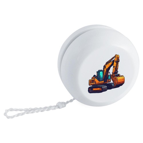 Excavator retro style yo - style, yo-yo