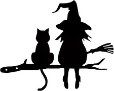 CMANLNYK Iron Witch Cat Garden
