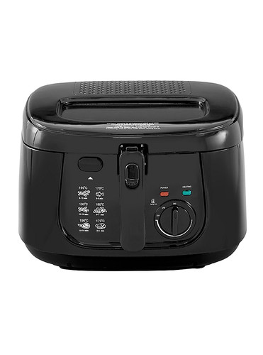 Black deep fat fryer - deep,