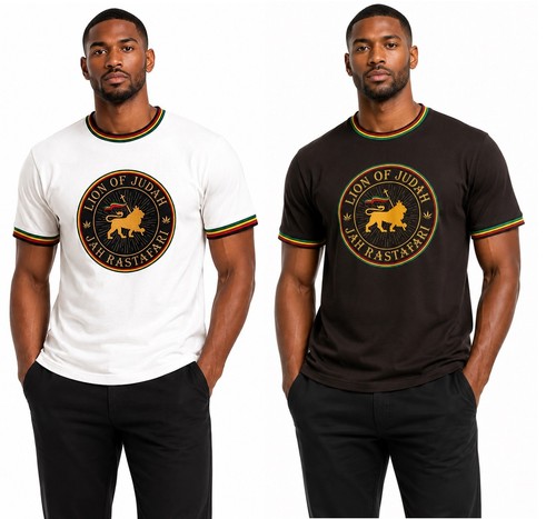 Men jah lion print - lion,