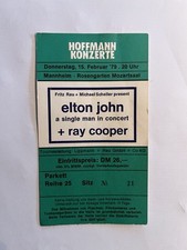 Alte Konzertkarte Ticket Elton John 1979 Mannheim Rosengarten