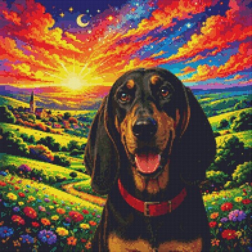 Black and tan - black, coonhound