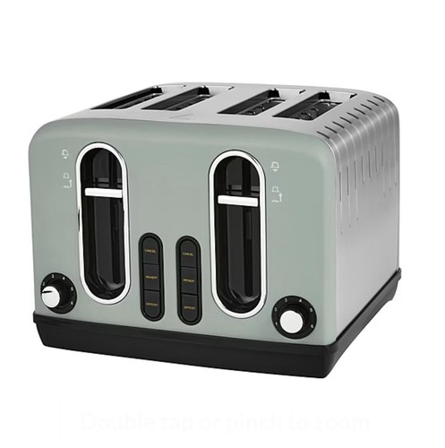 Slice toaster sage green 6 - 4-slice,