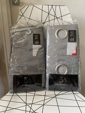 Silver Grey Voile Net Curtains 5A Fifth Avenue Denver Eyelet Header animal print