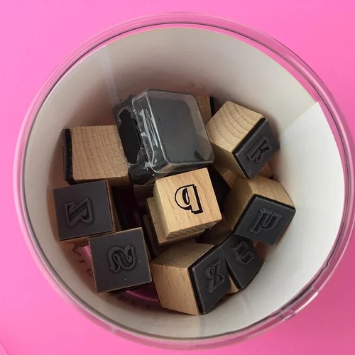 Wooden outline uppercase - wooden,