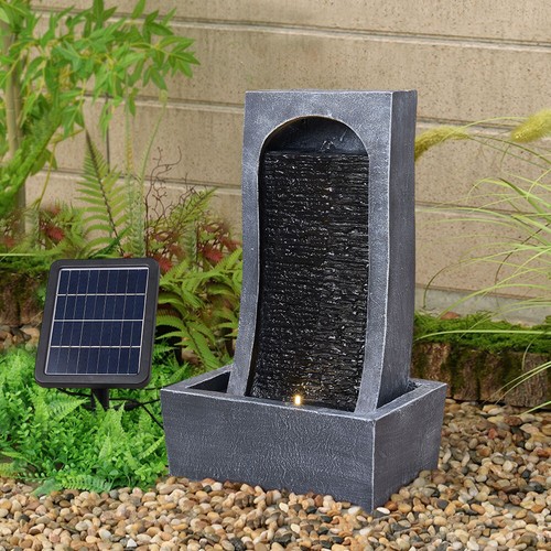 Outdoor solar water feature - outdoor,