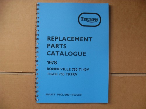 Triumph t140v tr7rv parts - t140v,tr7rv, book