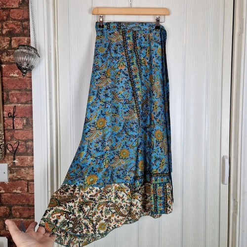Silk blend paisley wrap maxi - wrap,