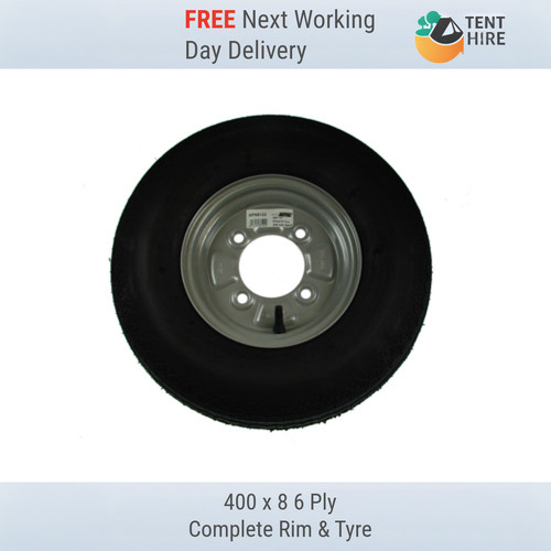 New silver trailer spare wheel - silver,