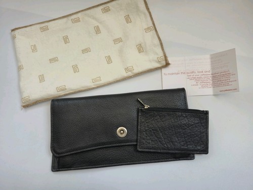 Black pebbled leather - pebbled, clutch