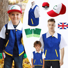 Kids Adult Ash Ketchum Costume